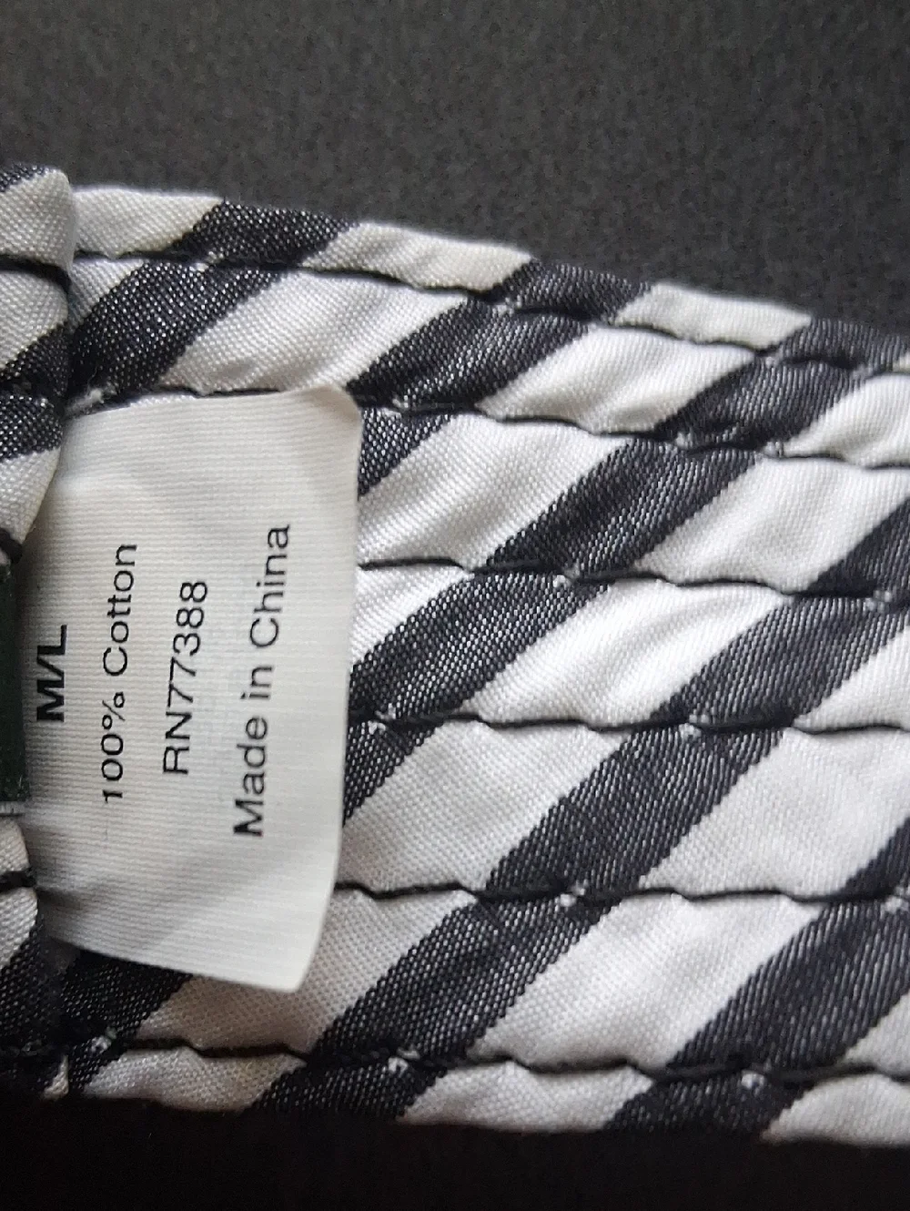 J.Crew M/L Cotton Striped Belt White & Black Blue Nwot - Picture 6 of 10